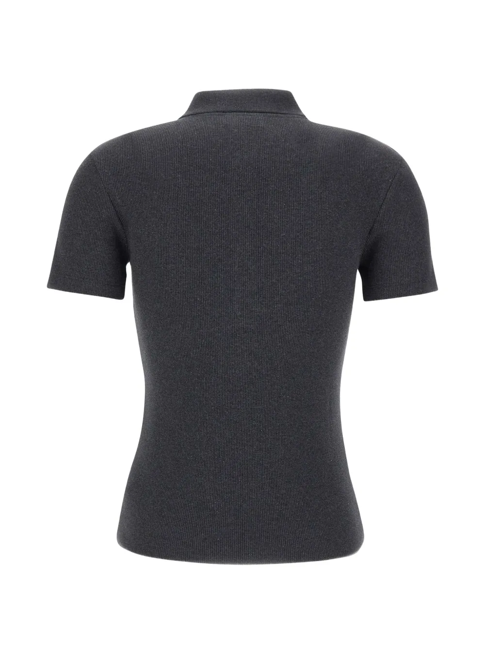 Lacoste ribbed-knit polo shirt Grijs