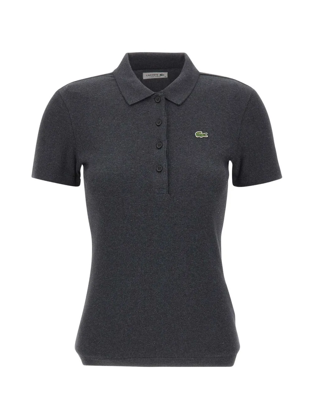 Lacoste ribbed-knit polo shirt Grijs