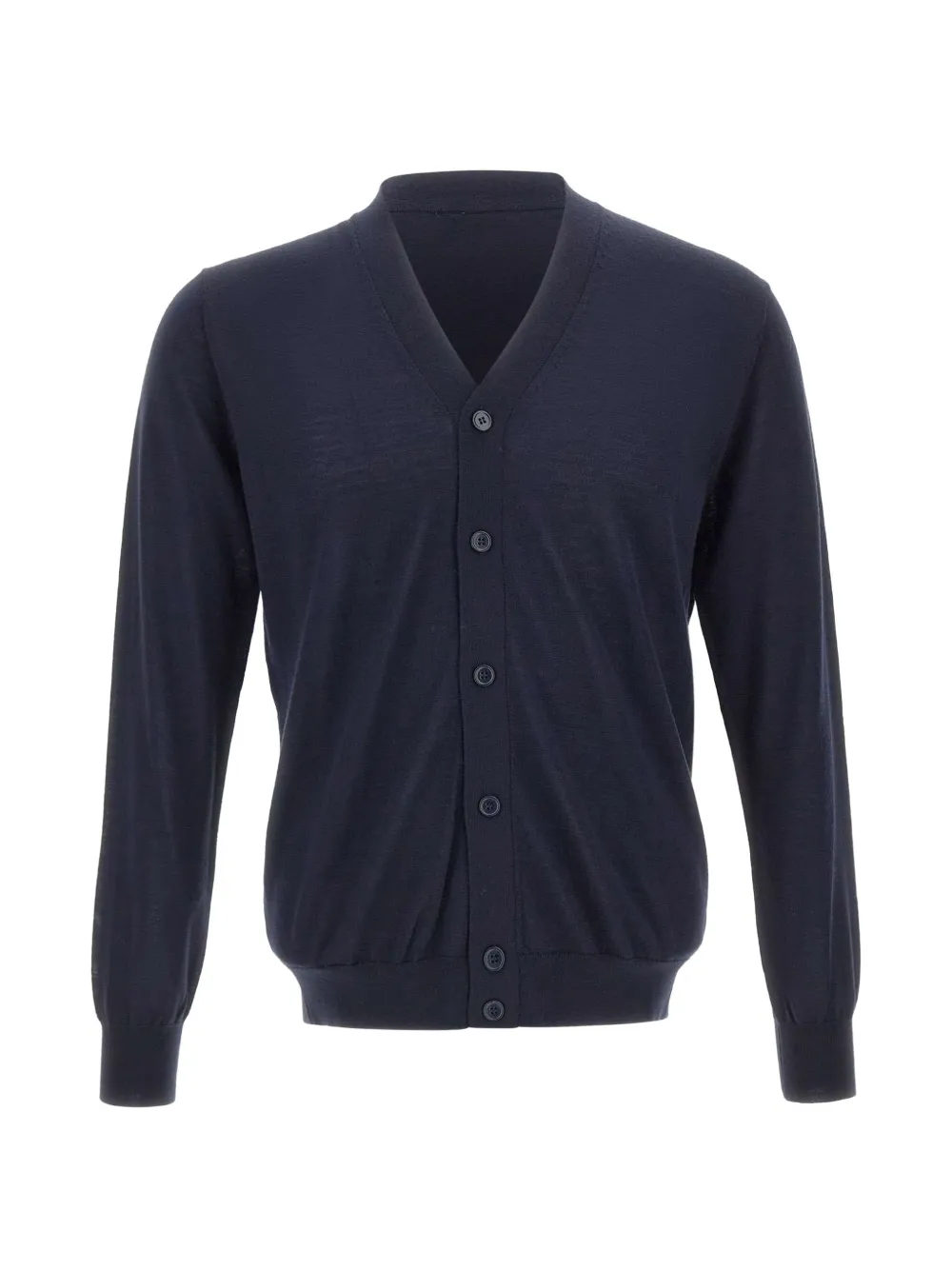 Kangra ribbed-trim V-neck cardigan - Blu