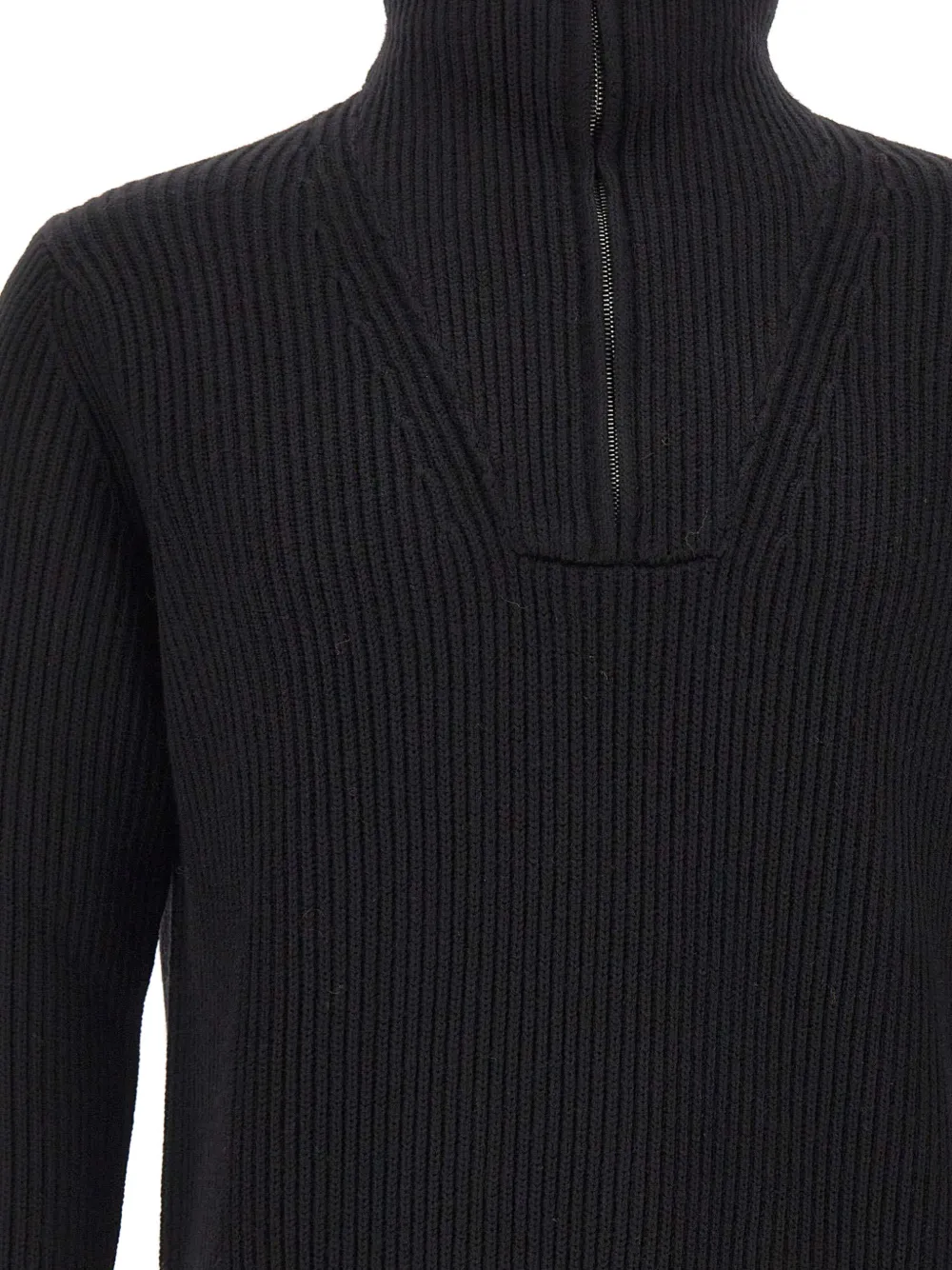 Filippo De Laurentiis ribbed quarter-zip sweater Zwart