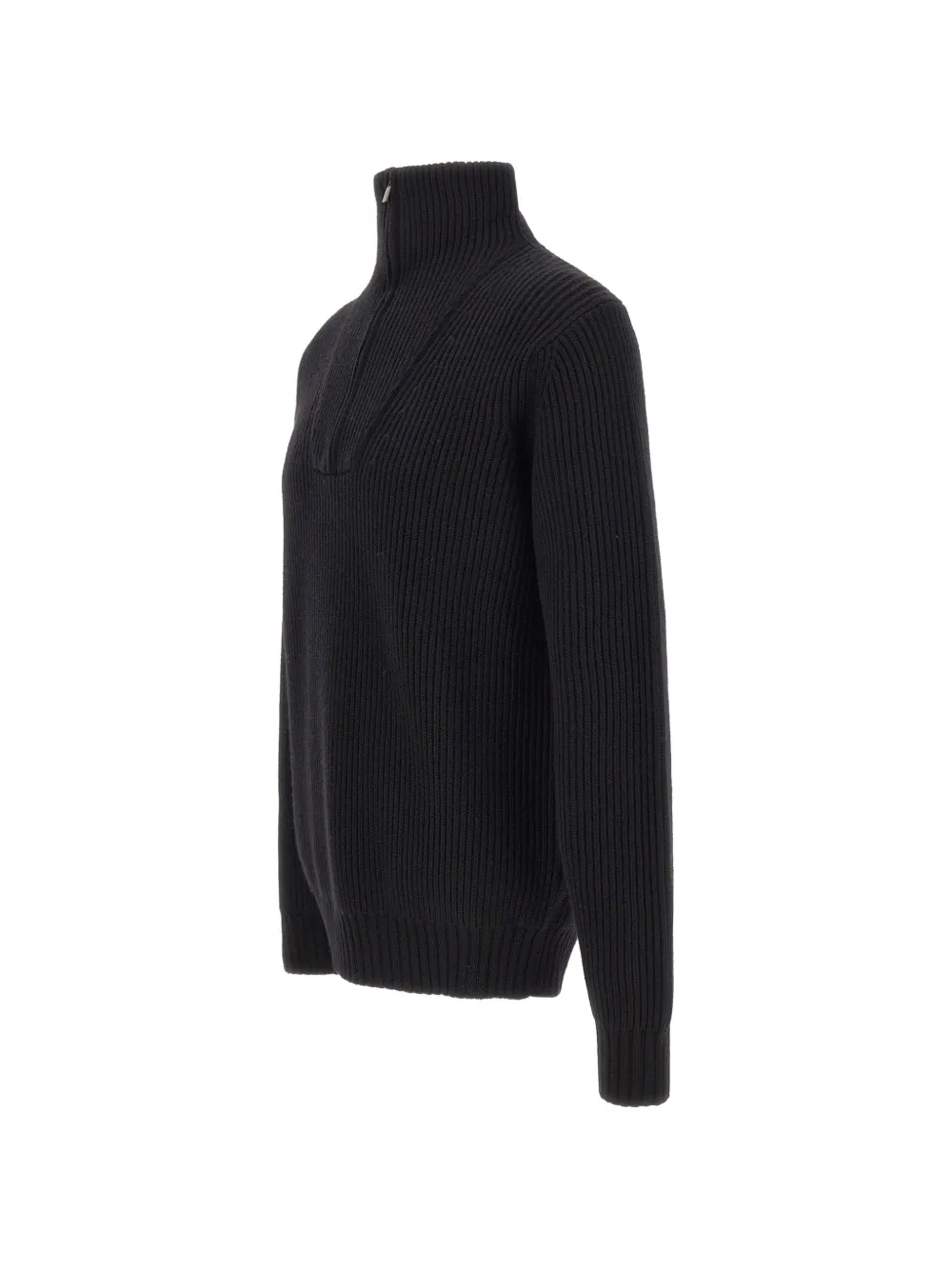 Filippo De Laurentiis ribbed quarter-zip sweater Zwart