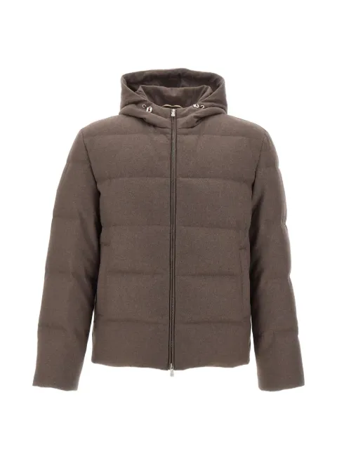 Eleventy quilted cashmere down jacket