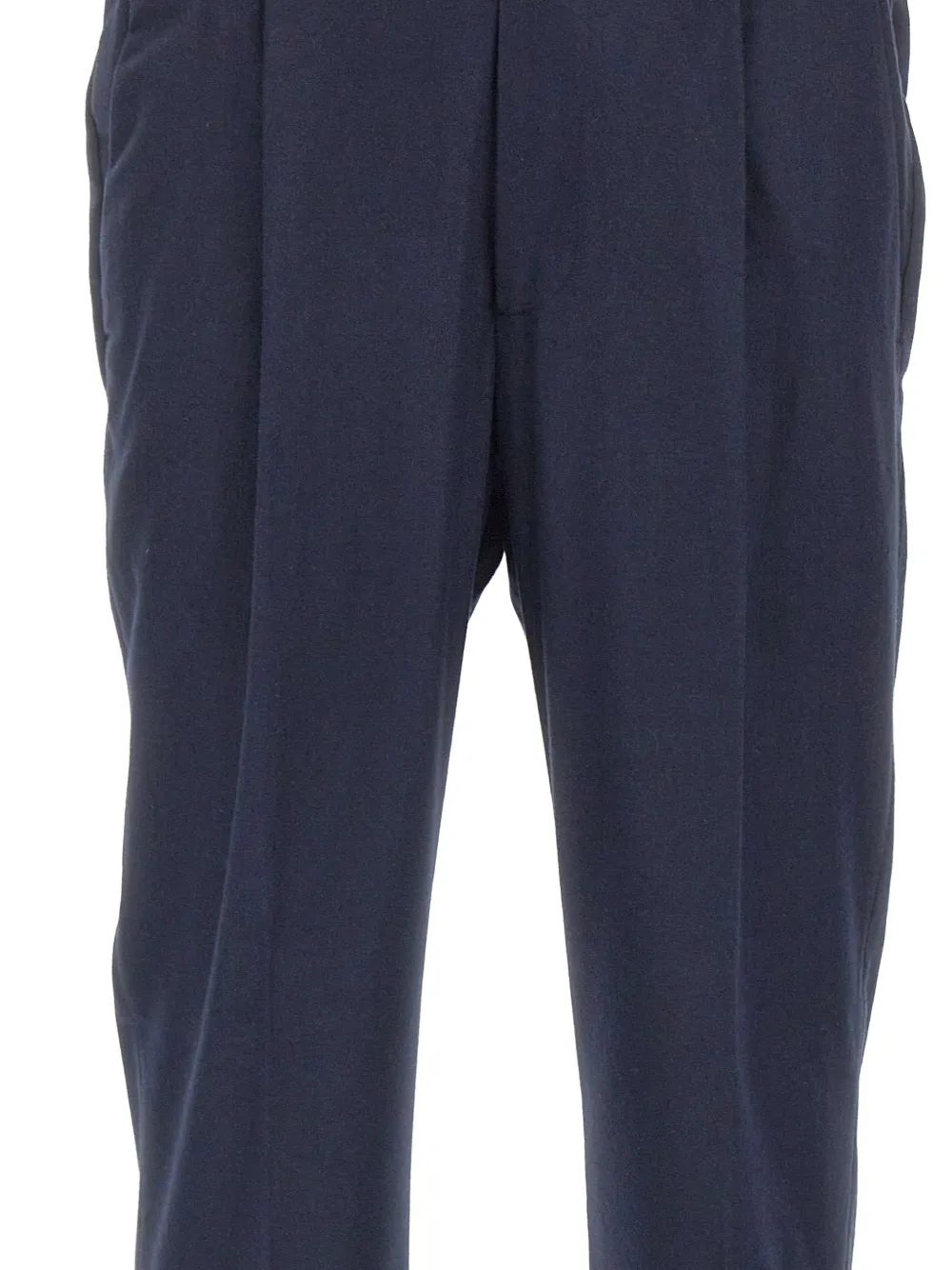 DEVORE Broek met geplooide voorkant en geborstelde afwerking Blauw