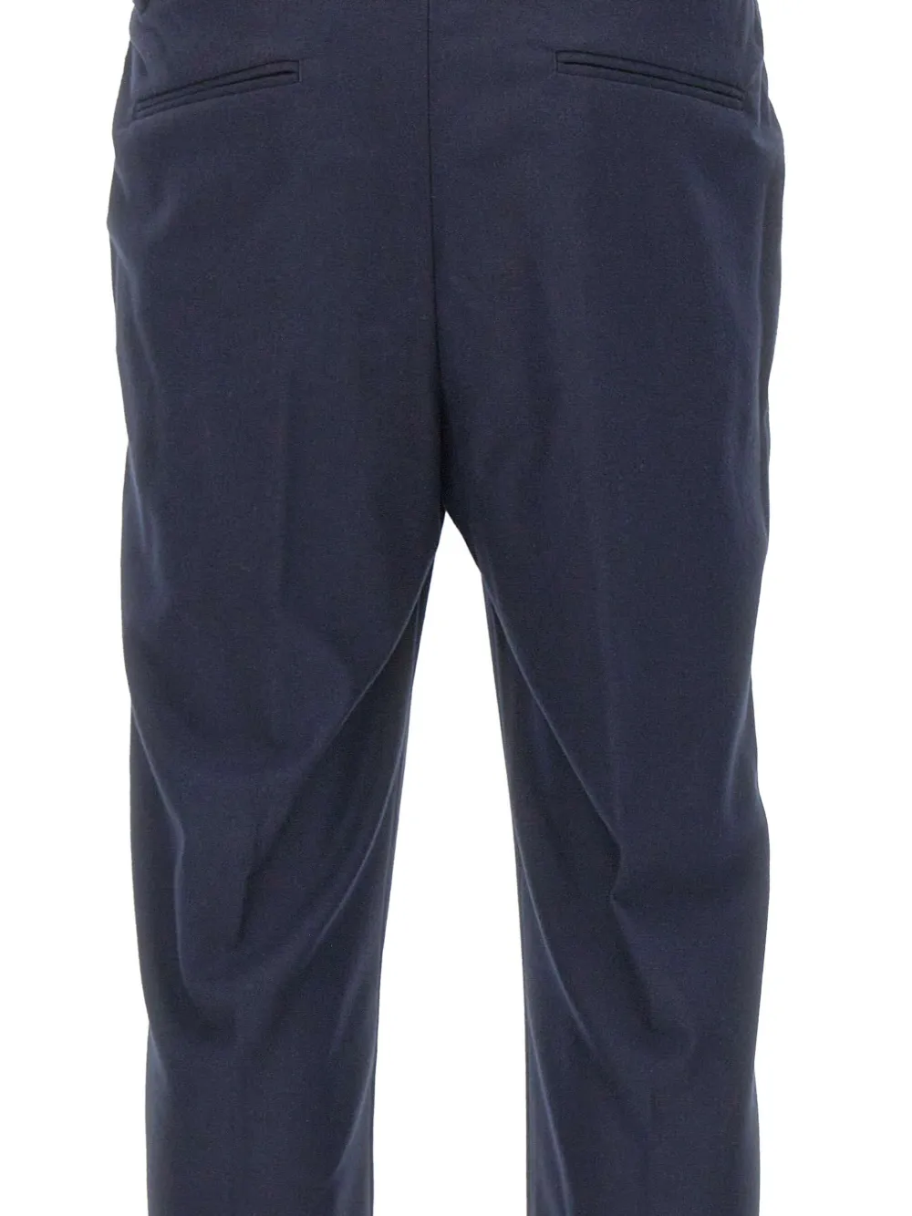 DEVORE Broek met geplooide voorkant en geborstelde afwerking Blauw