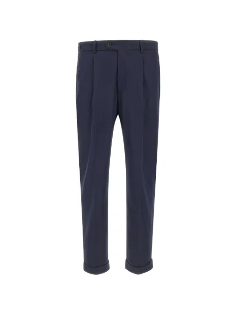 DEVORE pleated-front brushed-finish trousers
