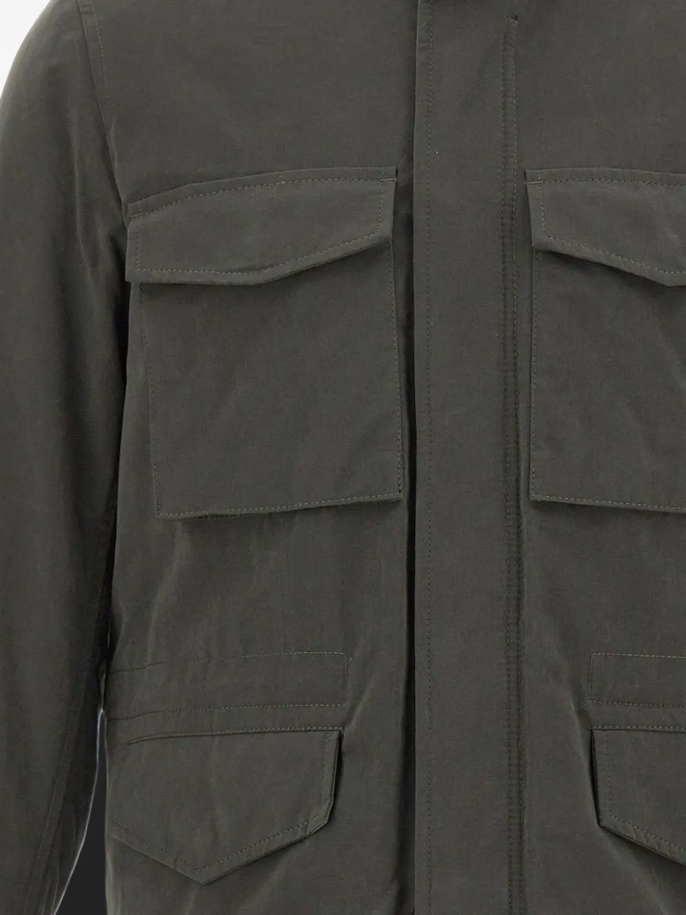 ASPESI Minifield shoulder-epaulette jacket Groen