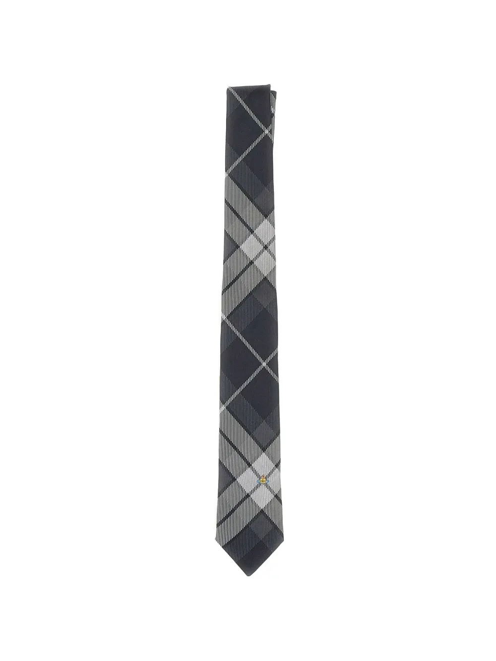 Vivienne Westwood tartan-pattern Orb tie - Nero