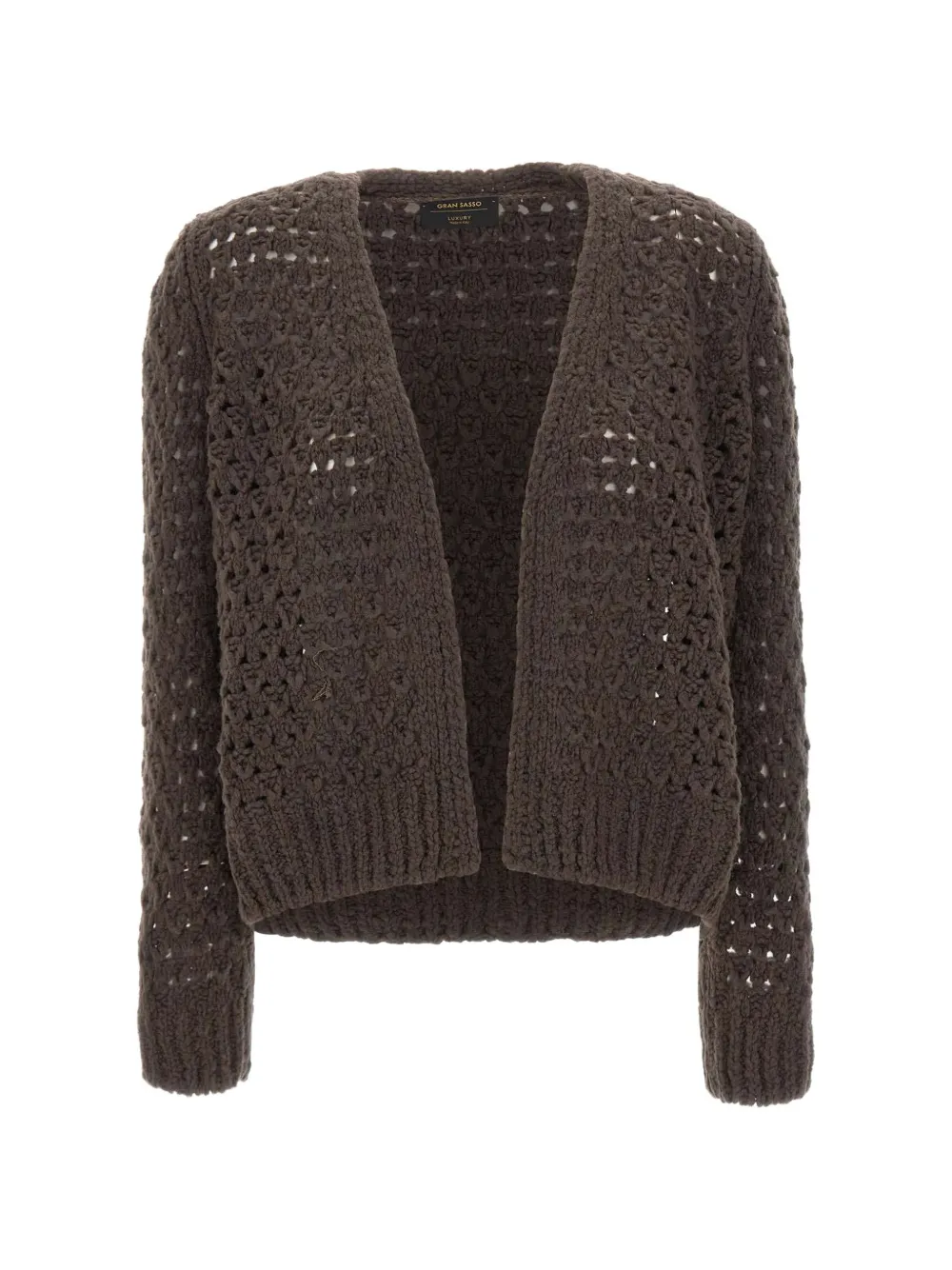 Gran Sasso open-knit cardigan - Braun