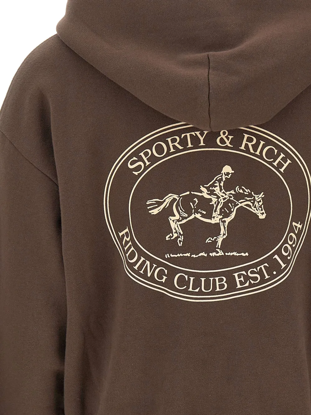 Sporty & Rich Elaine Riding Club logo-print hoodie Bruin