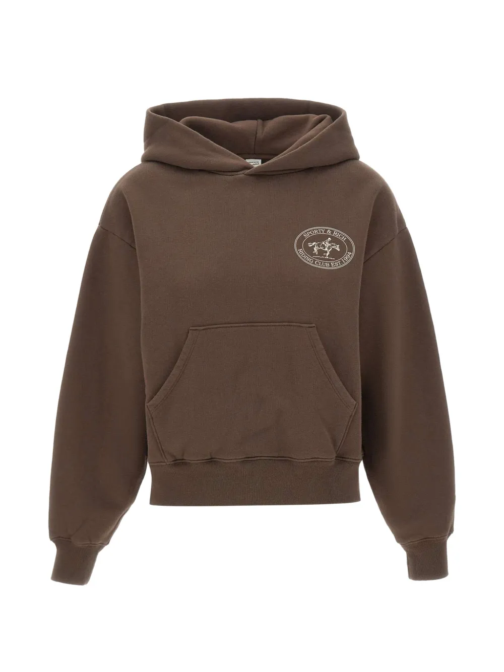 Sporty & Rich Elaine Riding Club logo-print hoodie - Braun
