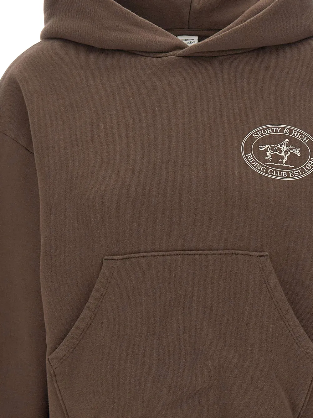 Sporty & Rich Elaine Riding Club logo-print hoodie Bruin