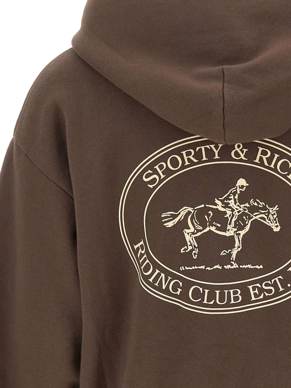 Sporty & Rich Elaine Riding Club logo-print hoodie Bruin