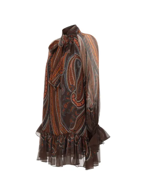 ETRO paisley-print ruffled mini dress