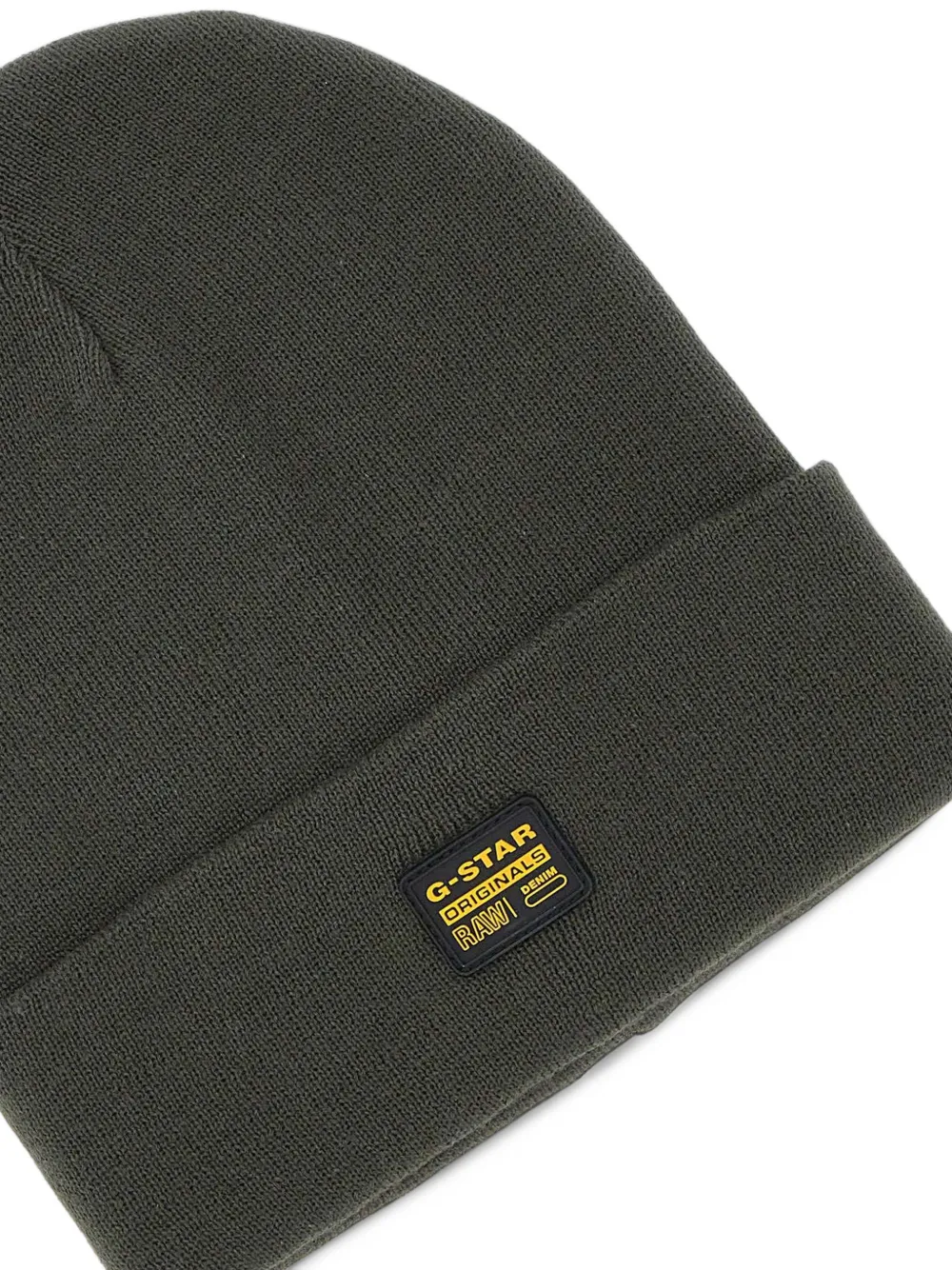 G-Star RAW Effo Long logo-patch beanie hat Groen