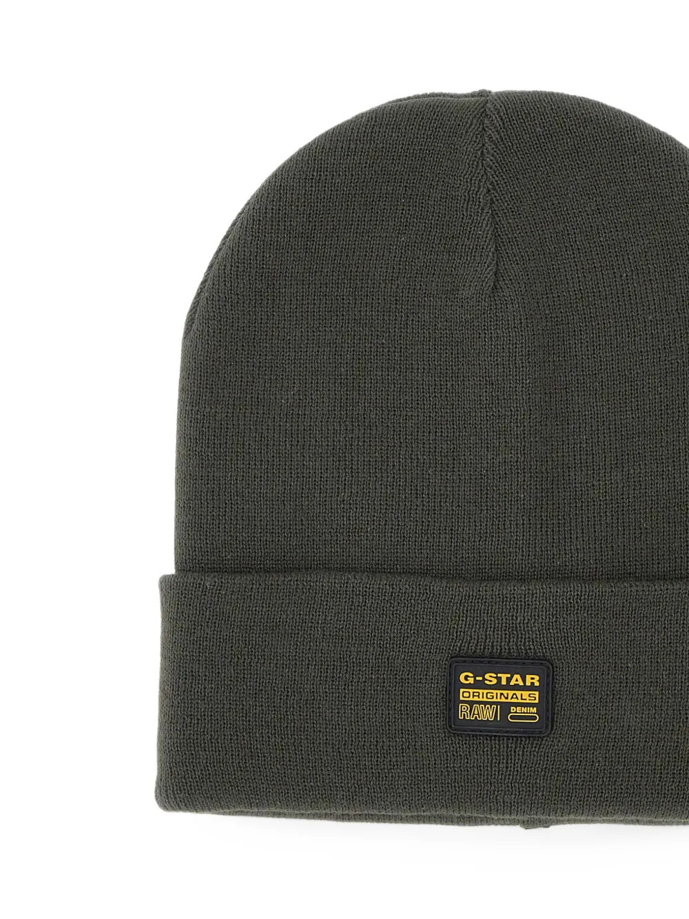 G-Star RAW Effo Long logo-patch beanie hat Groen