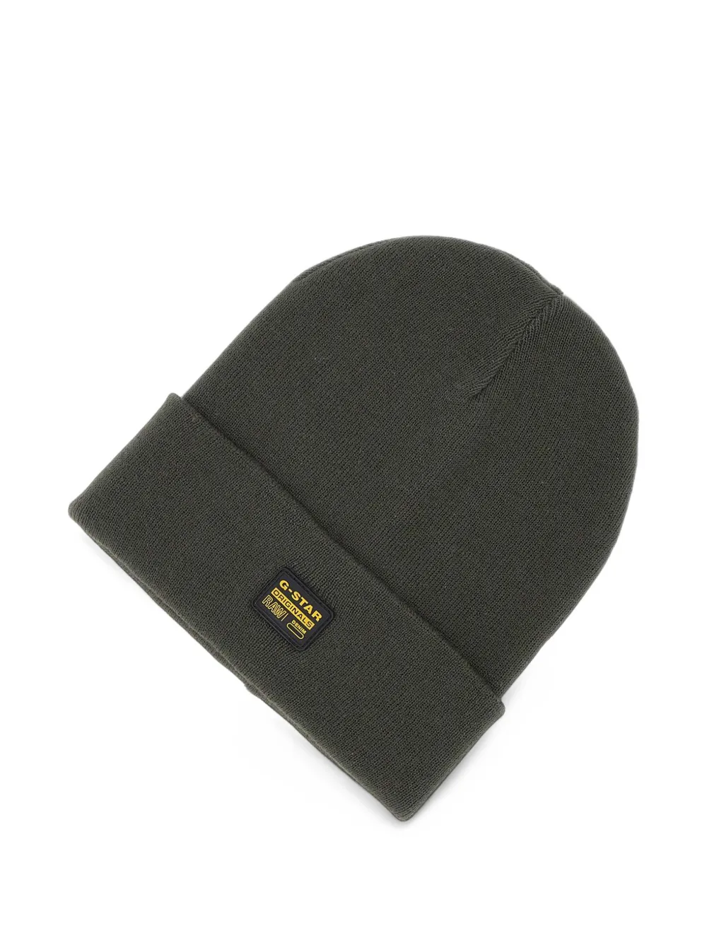 G-Star RAW Effo Long logo-patch beanie hat Groen