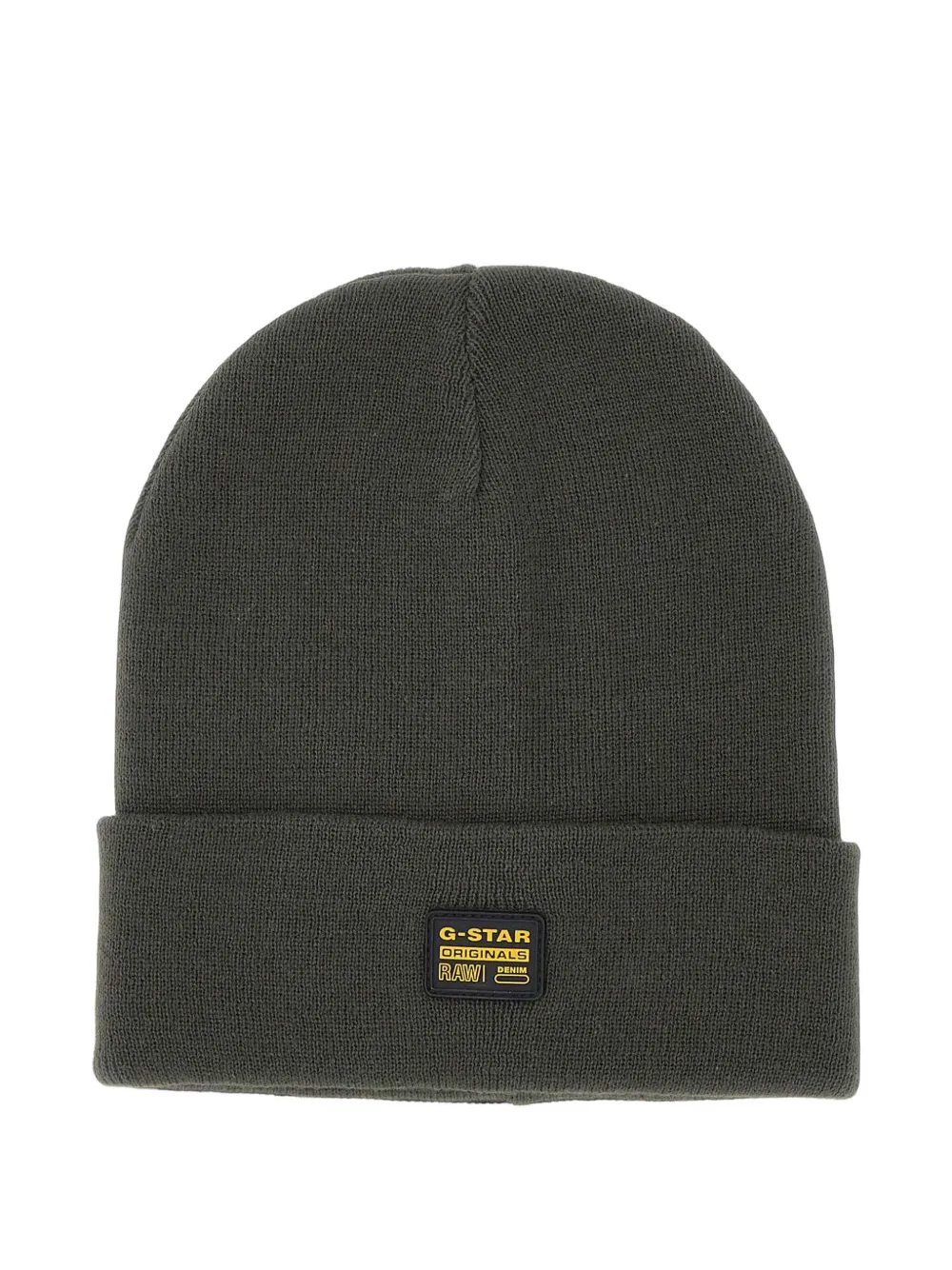 G-Star RAW Effo Long logo-patch beanie hat Groen