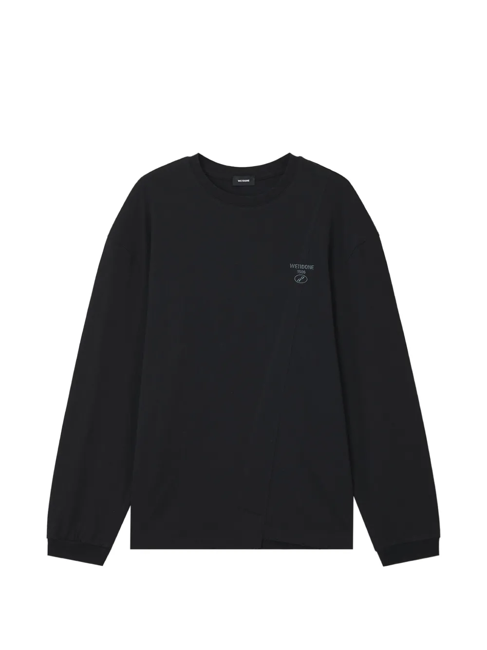 We11done logo-print long-sleeve T-shirt Zwart