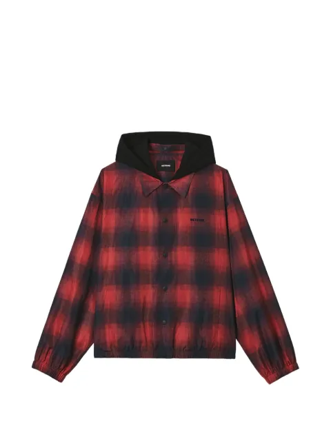 We11done check-print hooded jacket
