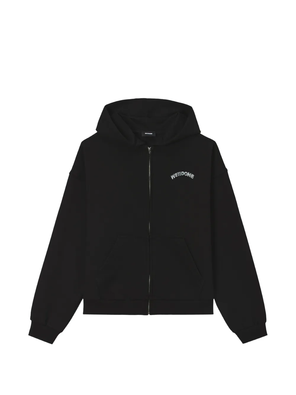 We11done teddy bear-print hoodie Zwart