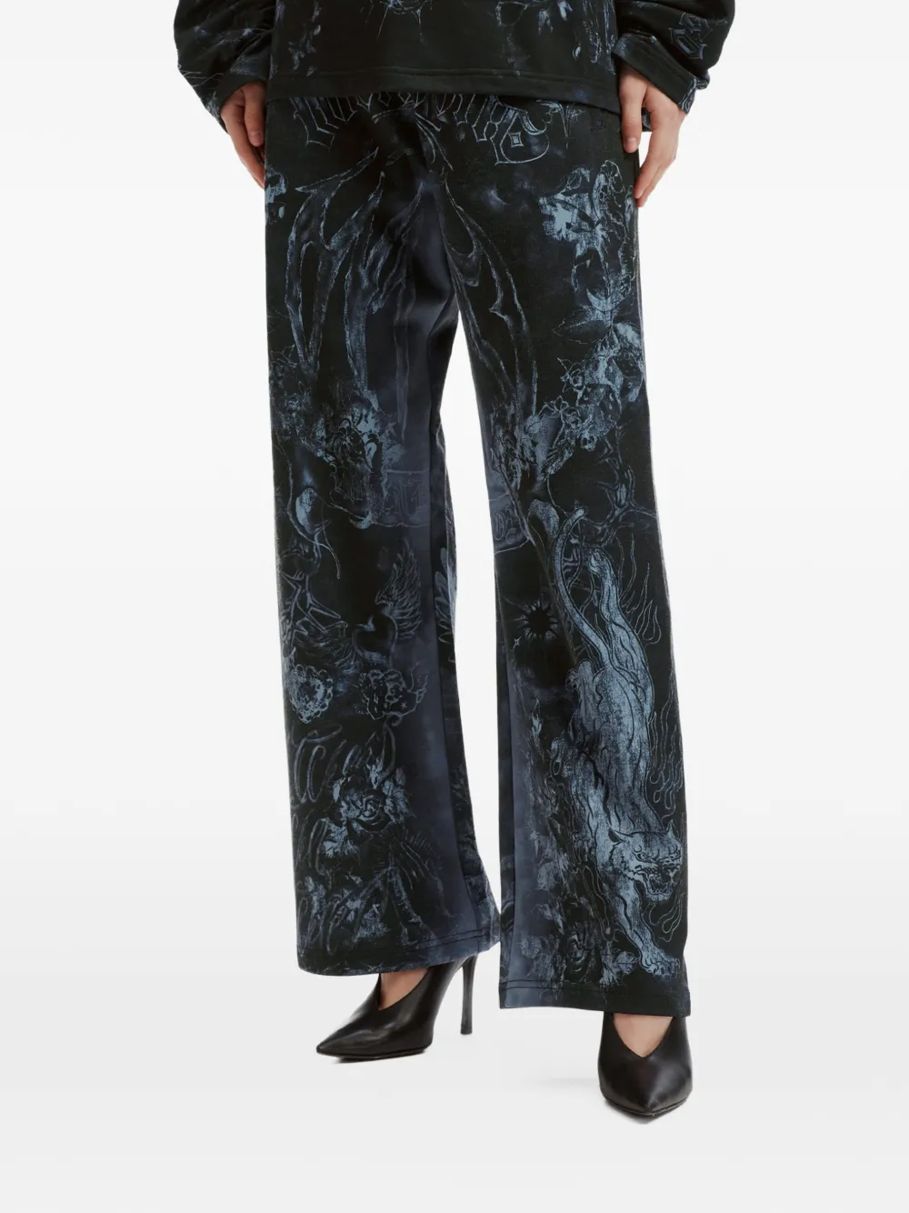 We11done graphic-print track pants - Noir We11done graphic-print track pants - Noir