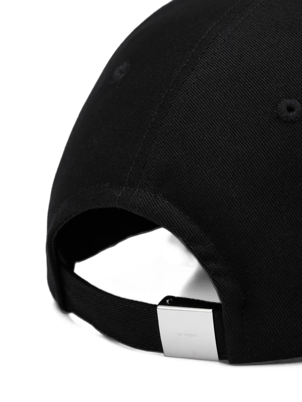 We11done logo-print baseball cap Zwart