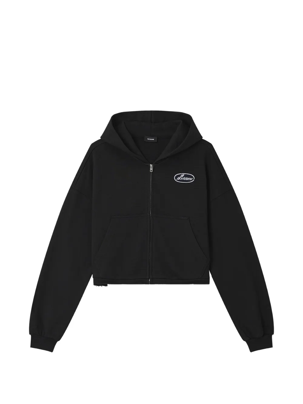 We11done logo-patch zip-up hoodie - Noir We11done logo-patch zip-up hoodie - Noir
