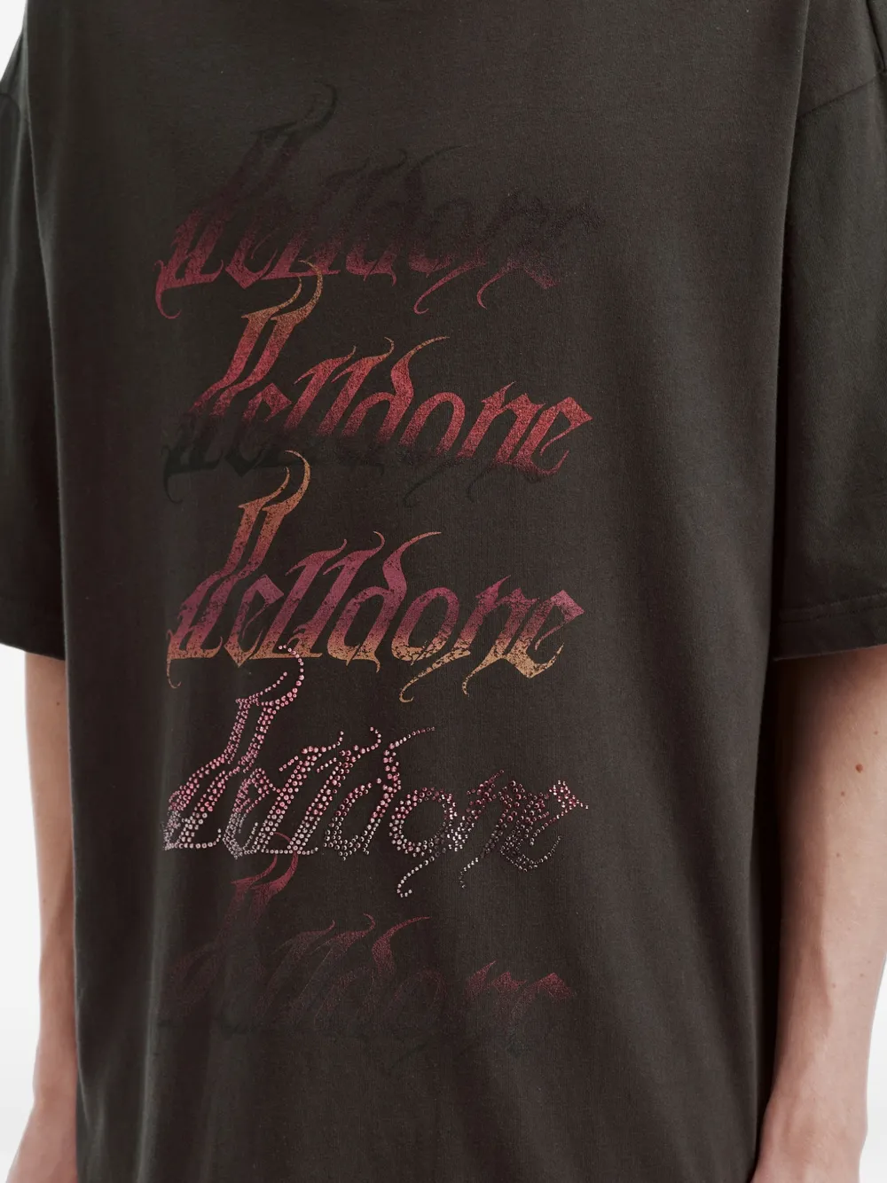 We11done logo-print cotton T-shirt Grijs