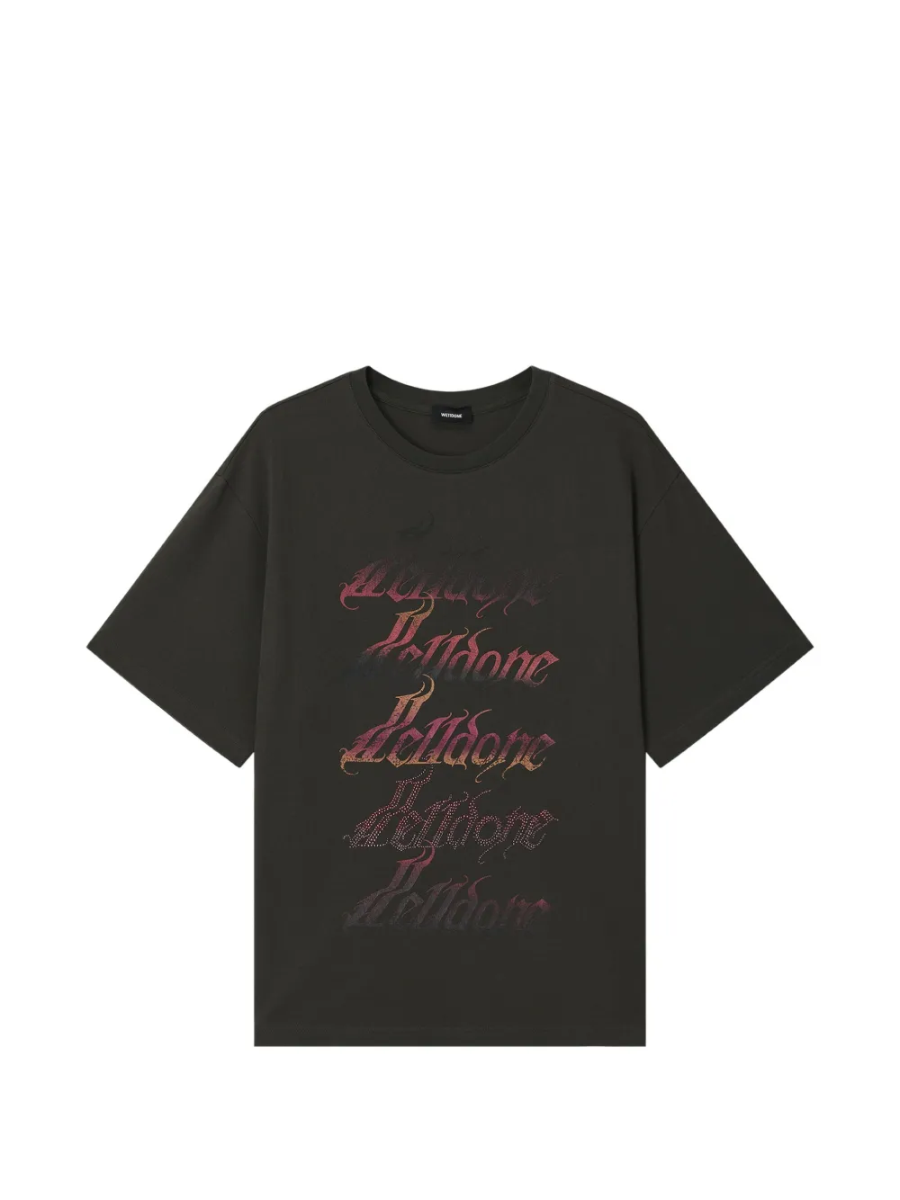We11done logo-print cotton T-shirt Grijs