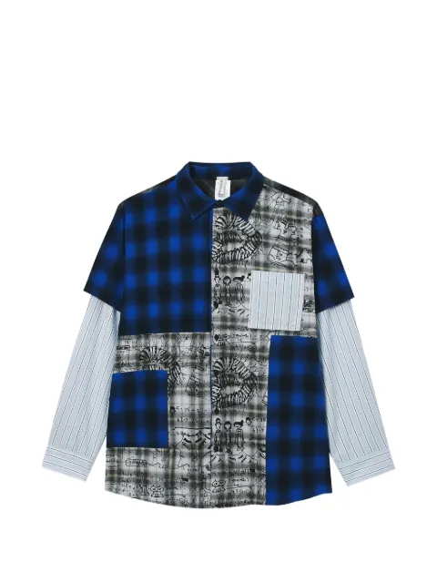 WESTFALL patchwork layered shirt