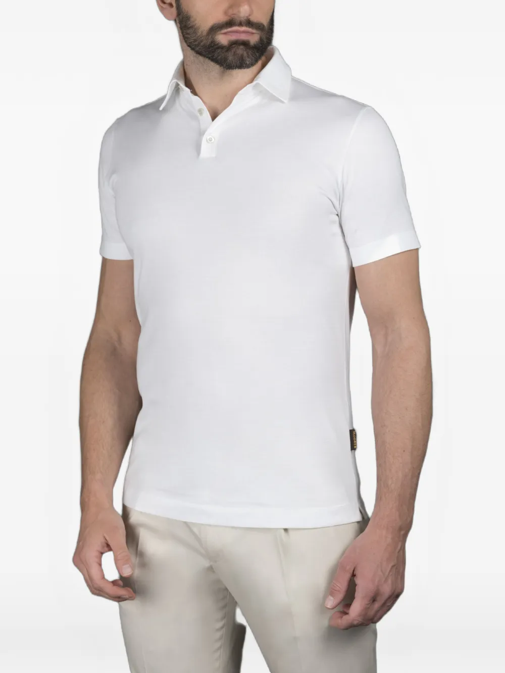 Moorer short-sleeve polo shirt Wit