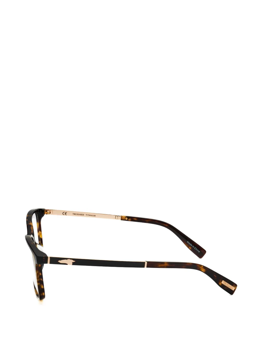 Trussardi tortoiseshell-effect cat-eye glasses Bruin