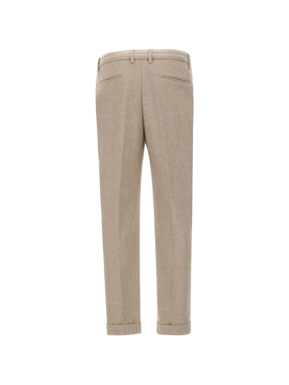 DEVORE Geborstelde plooibroek Beige
