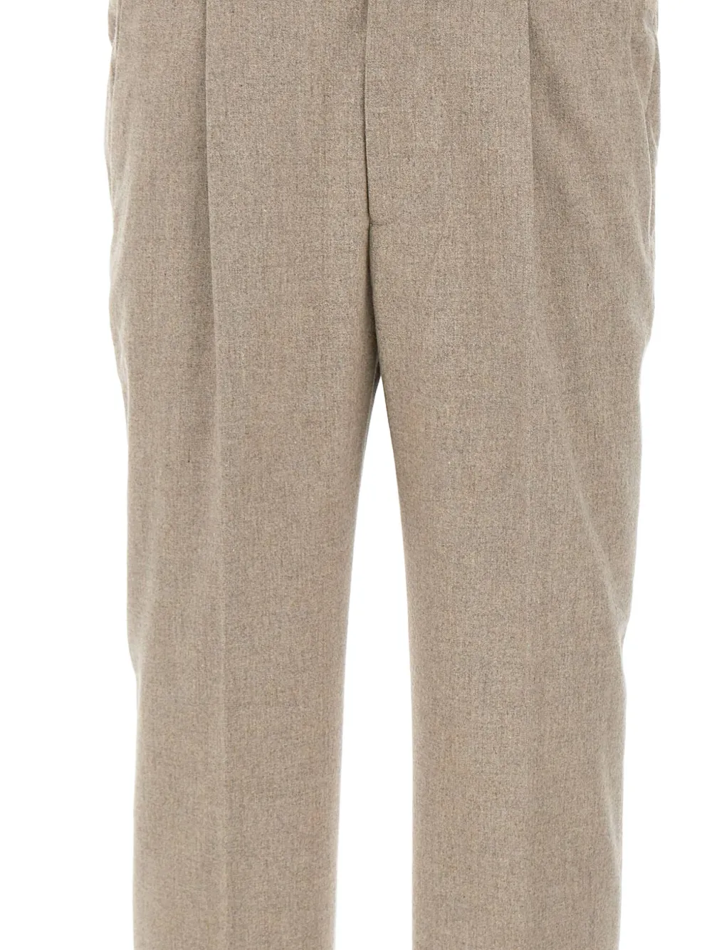 DEVORE Geborstelde plooibroek Beige