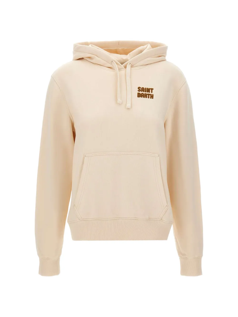 MC2 Saint Barth Virginia logo-patch hoodie Beige