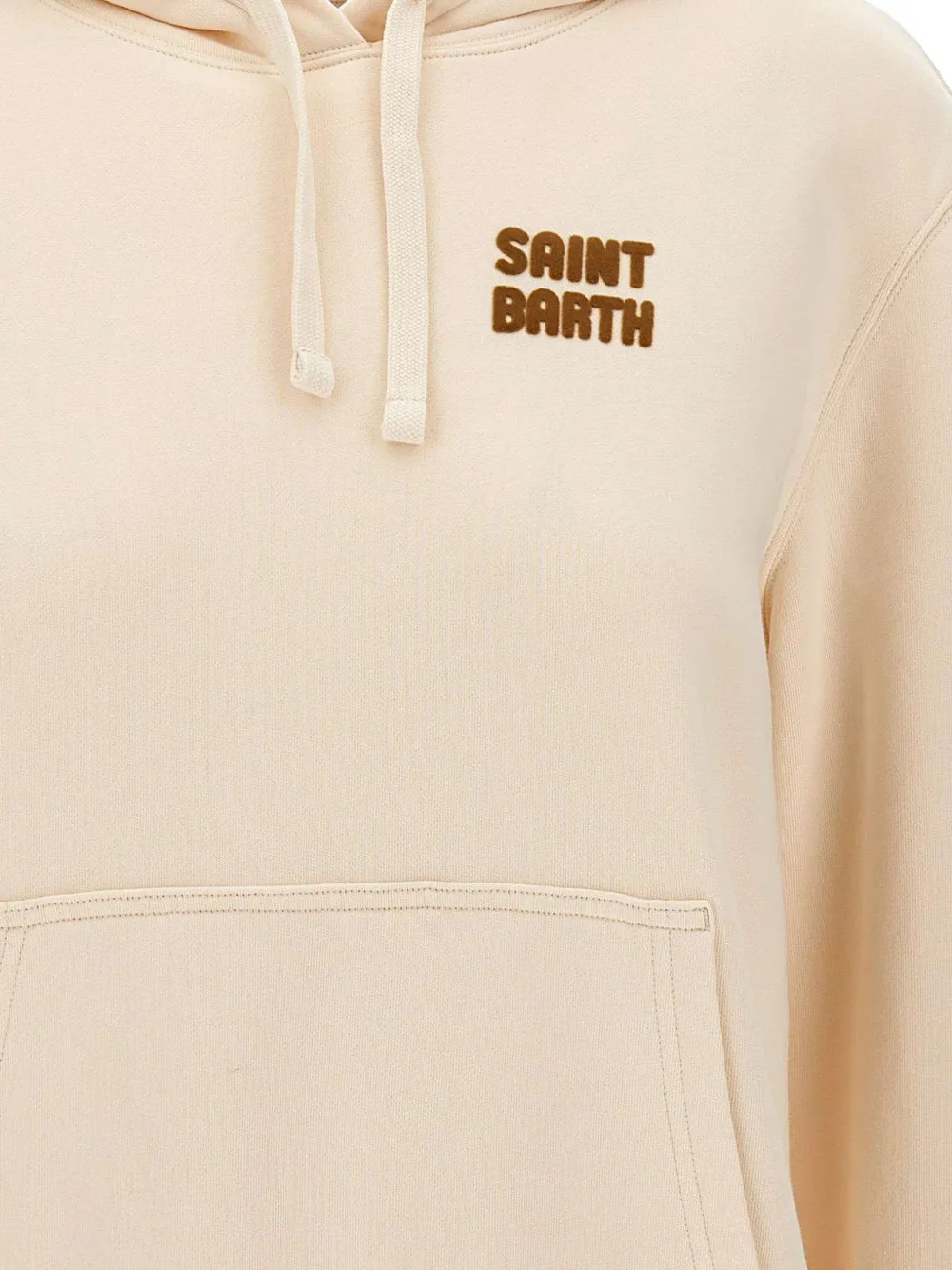 MC2 Saint Barth Virginia logo-patch hoodie Beige