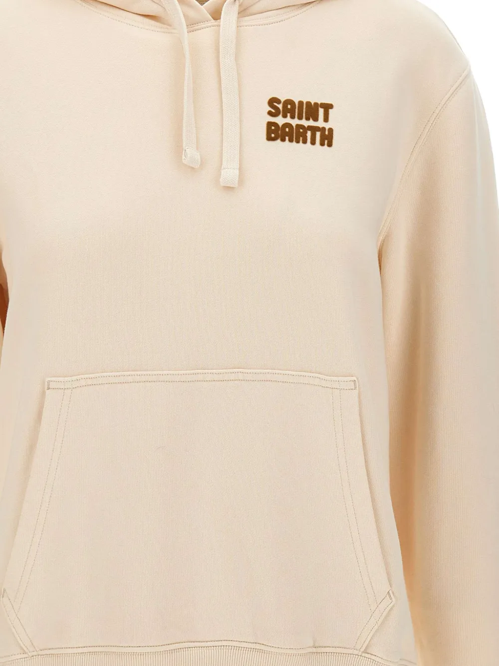 MC2 Saint Barth Virginia logo-patch hoodie Beige