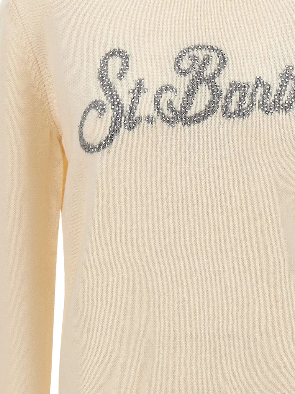 MC2 Saint Barth New Queen rhinestone-embellished sweater Beige