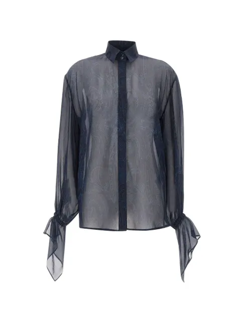 ETRO paisley-print ruffled shirt