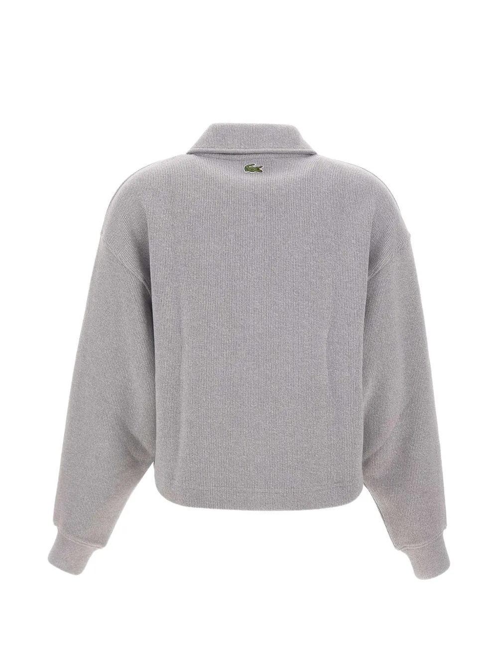 Lacoste oversized ribbed polo collar sweatshirt Grijs
