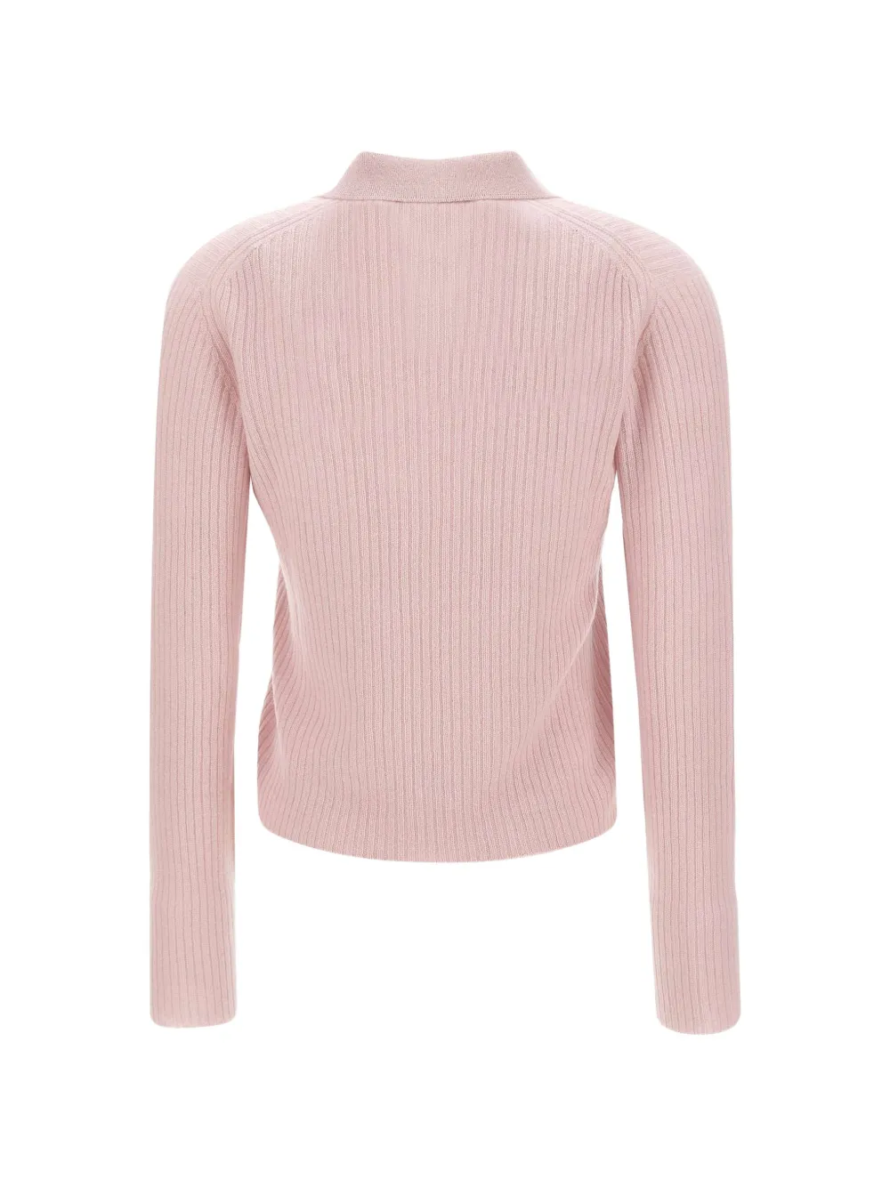 Gran Sasso ribbed-knit long-sleeve sweater Roze