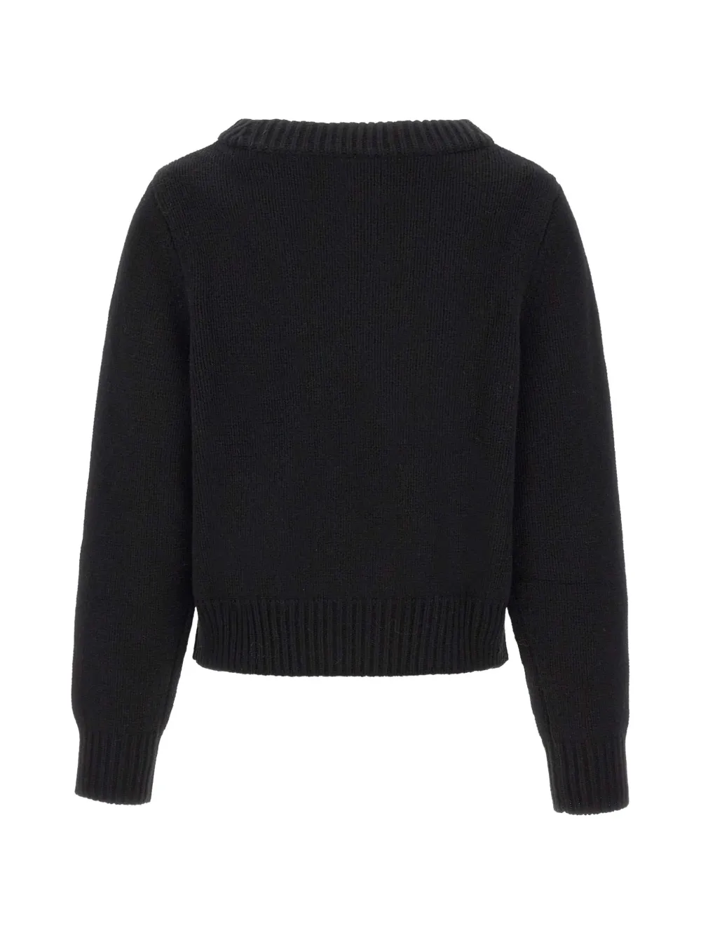Soft Goat chunky-knit V-neck sweater Zwart