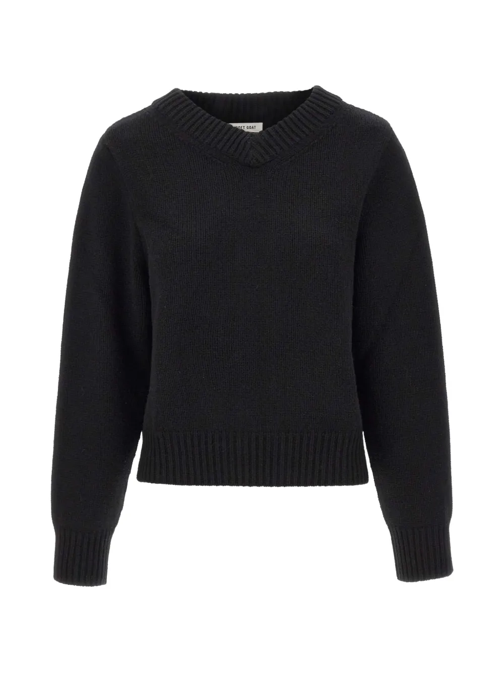 Soft Goat chunky-knit V-neck sweater - Schwarz