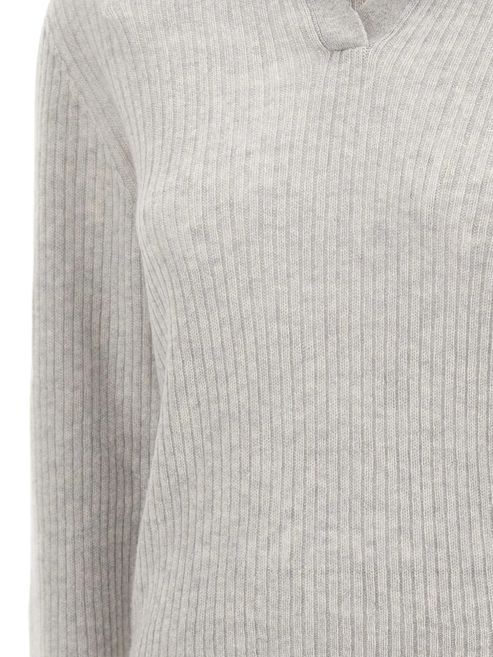 Gran Sasso ribbed-knit long-sleeve sweater Grijs