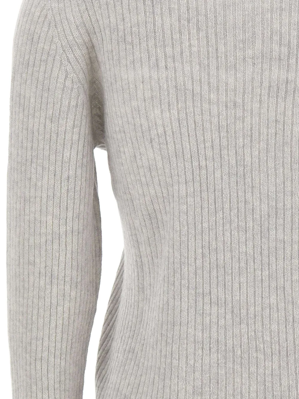 Gran Sasso ribbed-knit long-sleeve sweater Grijs