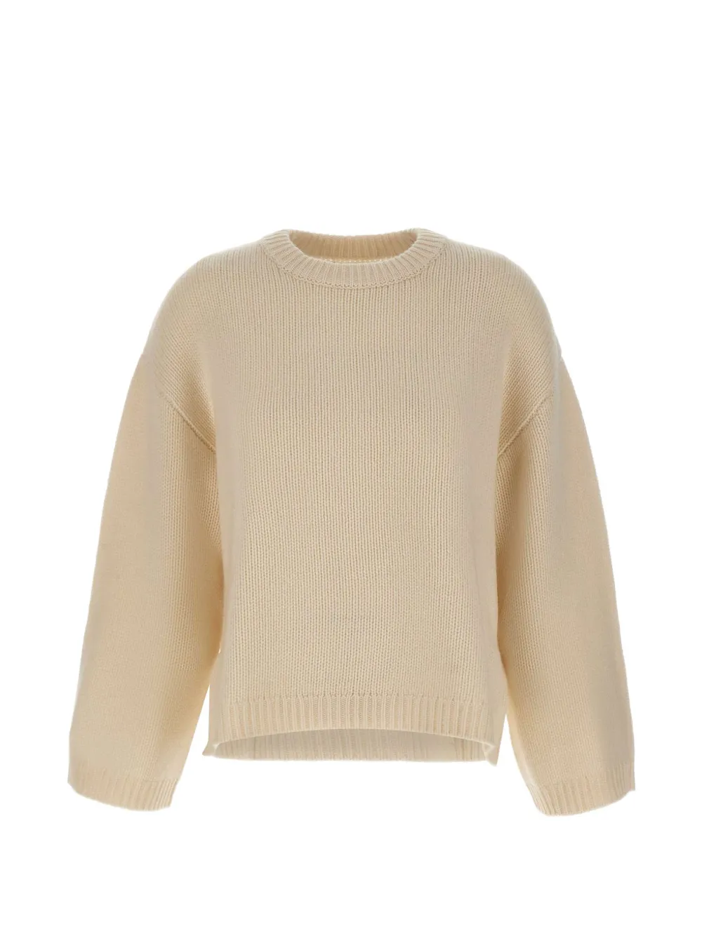 Soft Goat stockinette-stitch cashmere sweater Beige