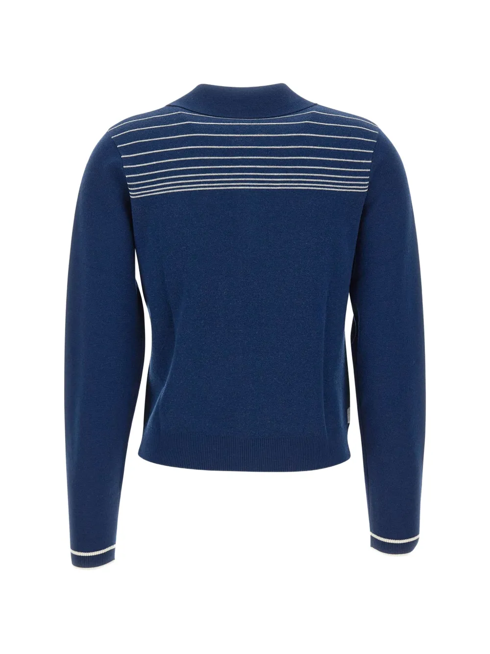 Casablanca Pyramid Jacquard zip-neck polo shirt Blauw