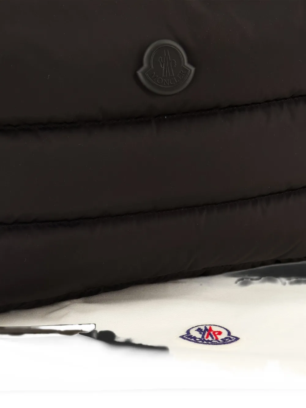 Moncler Caradoc quilted clutch bag Zwart