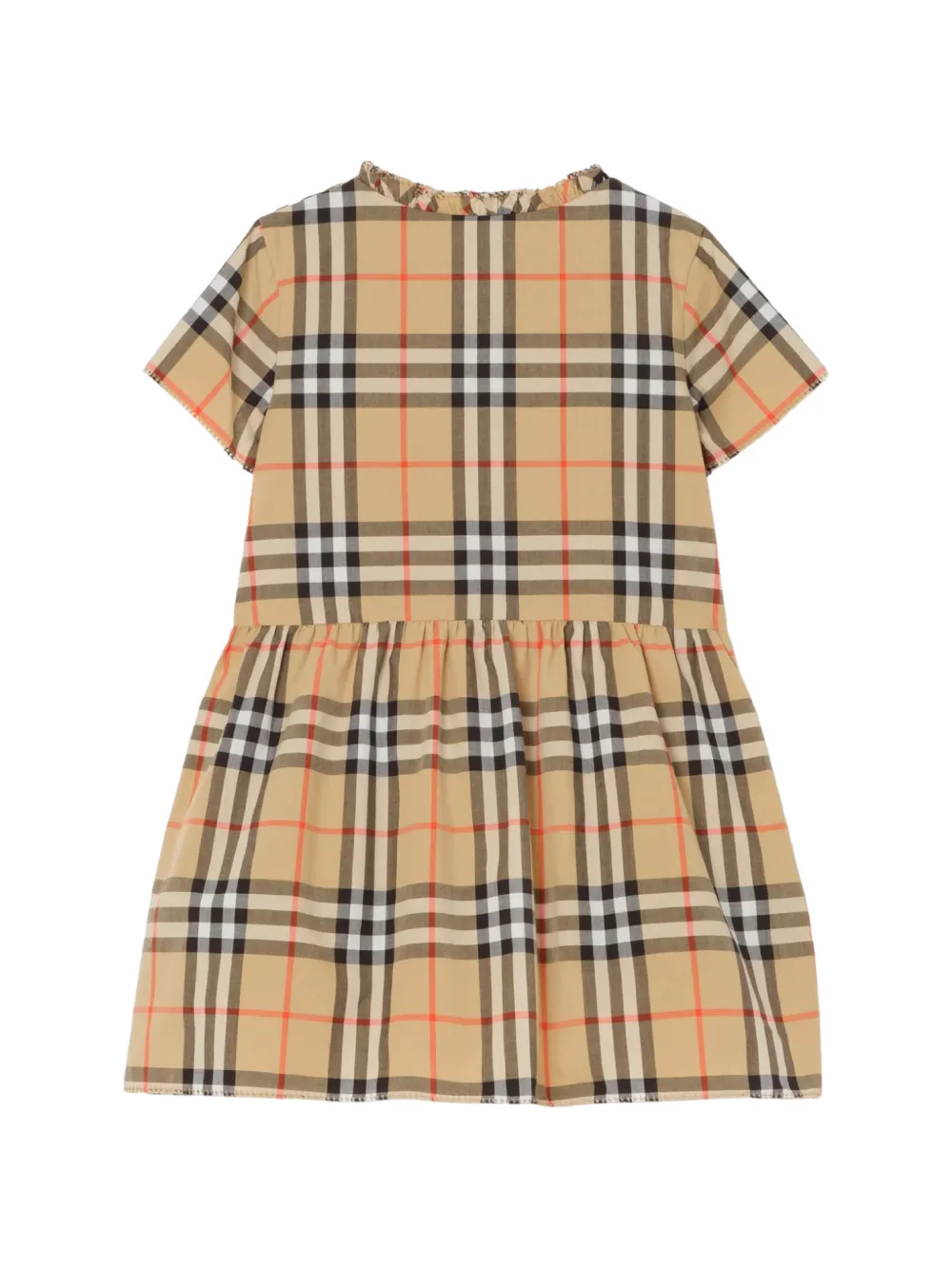 Burberry Kids check cotton dress Beige