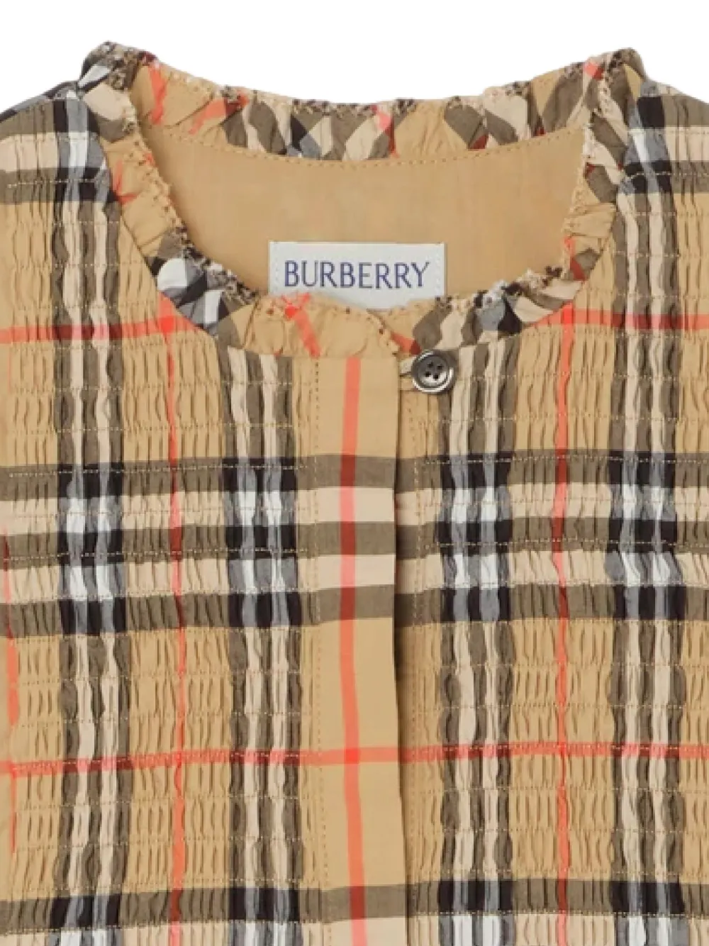 Burberry Kids check cotton dress Beige